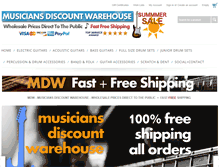 Tablet Screenshot of musiciansdiscountwarehouse.com